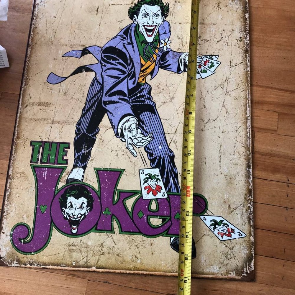 DC Comics The Joker Metal Tin Sign 12.5in x 16in - Picture 6 of 8